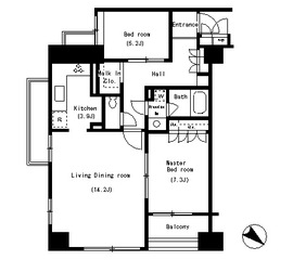 パークアクシス南麻布 603 間取り図