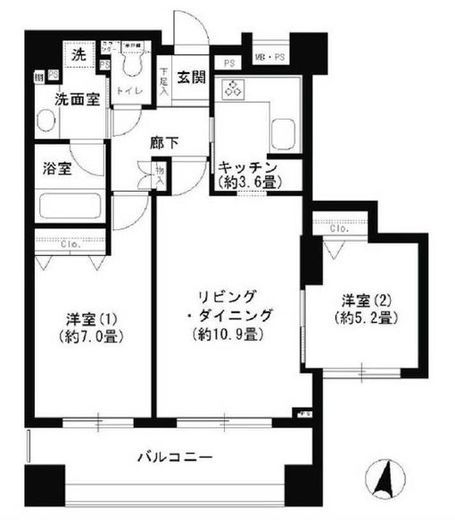 クリオ文京小石川 803 間取り図