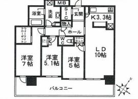 スカイズタワー＆ガーデン 31階 間取り図