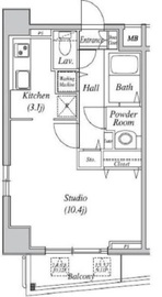 メイクスデザイン西麻布 301 間取り図