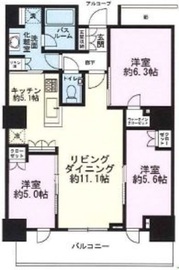 ステーションツインタワーズ糀谷フロントウエスト 13階 間取り図