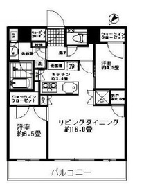 勝どきザ・タワー 49階 間取り図