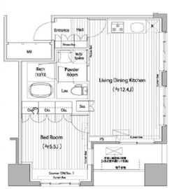 ヒューリック荏原 1106 間取り図