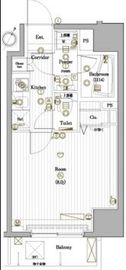 プレミアムキューブ田町 3階 間取り図