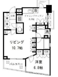 ピアース神楽坂 13階 間取り図