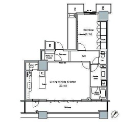 ザ・東京タワーズ ミッドタワー 25階 間取り図