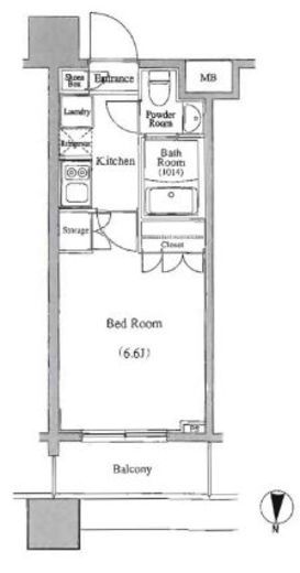 レジディア錦糸町 802 間取り図