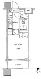 レジディア錦糸町 802 間取り図