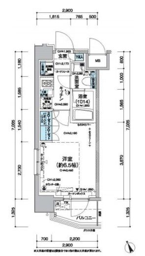 レジディア蒲田5 606 間取り図