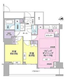 ブランズ麻布狸穴町 6階 間取り図