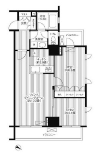 グランハイツ代々木 701 間取り図