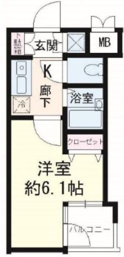 ガリシア早稲田 5階 間取り図