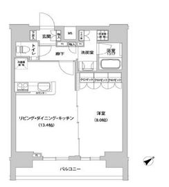 メトロステージ上野 903 間取り図