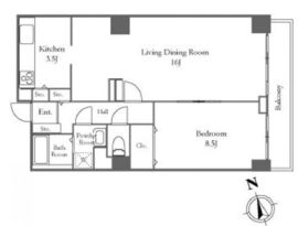 リバーシティ21新川 1403 間取り図