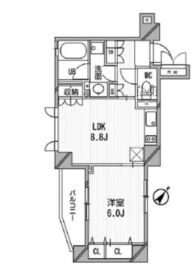 クリオ渋谷ラ・モード 605 間取り図