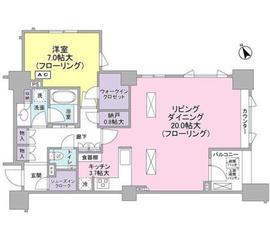 ミッドガーデン赤坂氷川 2階 間取り図