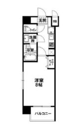 ブリリアント三田慶大前 8階 間取り図