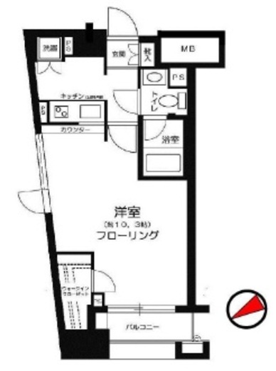 パレステュディオ神楽坂シティタワー 11階 間取り図