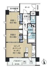 グランスイート文京小桜 6階 間取り図