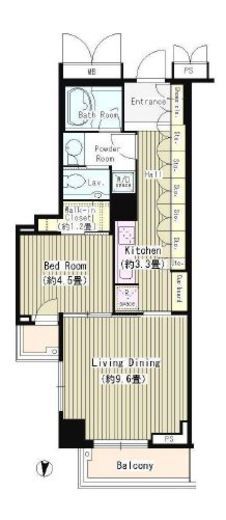 パークコート本郷真砂 5階 間取り図