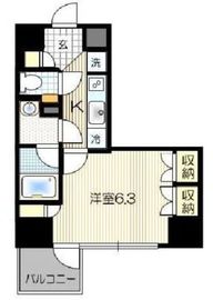 オープンレジデンシア銀座二丁目 6階 間取り図