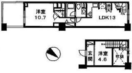 レジデンスシャルマン月島 736 間取り図