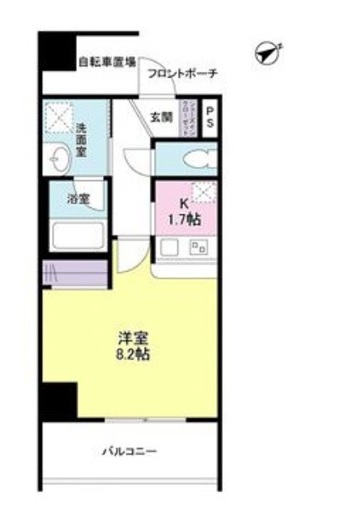 メゾンピオニー都立大学 1002 間取り図