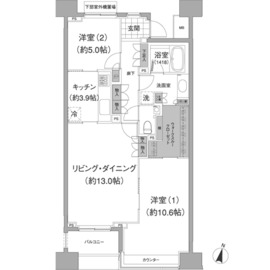 アビティ目黒 704 間取り図