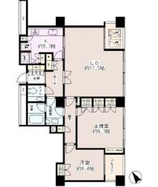 小石川パークタワー 8階 間取り図