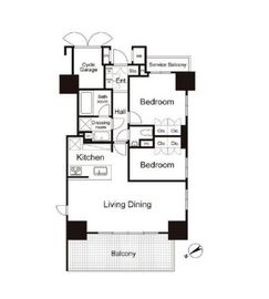 ヴァントヌーベル代々木 8階 間取り図