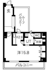 アクティ目黒駅前 1号棟 701 間取り図