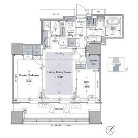 パークタワー高輪 7階 間取り図