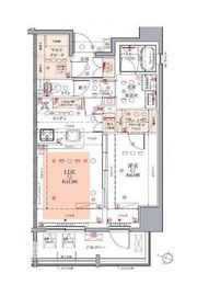 デュアレス千代田三崎町 6階 間取り図