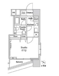 ファーストリアルタワー新宿 1908 間取り図