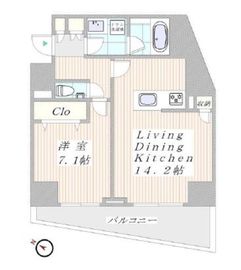 カテリーナ代々木プレイス 13階 間取り図