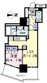 ルミナリータワー池袋 10階 間取り図