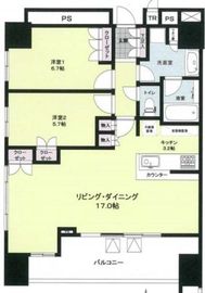 タワーレジデンストーキョー 26階 間取り図