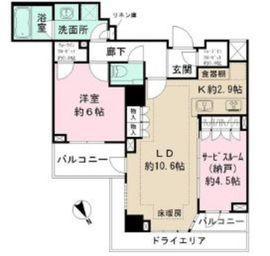 ザ・パークハウス市谷甲良町 2階 間取り図