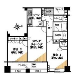 パルテール恵比寿 3階 間取り図