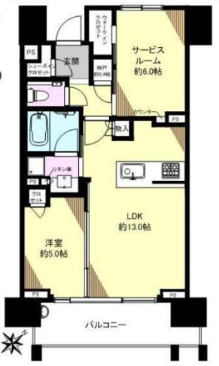 シティハウス広尾南 2階 間取り図
