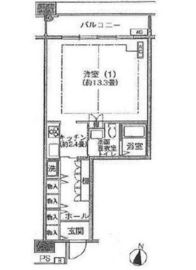 シティコート目黒 3-218 間取り図