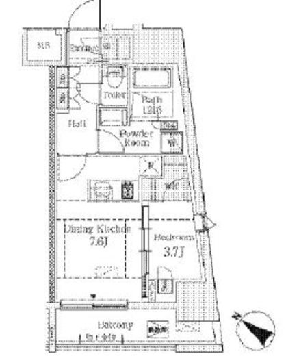 プライムレジデンス渋谷 1304 間取り図