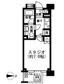 レジディア新宿イースト2 507 間取り図