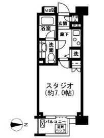 レジディア新宿イースト2 507 間取り図