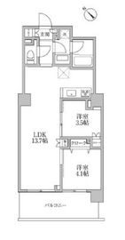 レジディア荻窪Ⅲ 407 間取り図