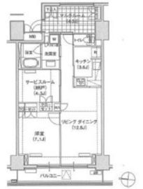 ブリリアイスト東雲キャナルコート 202 間取り図