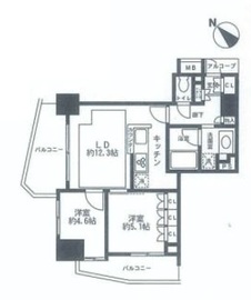 LaSante五反田 1203 間取り図