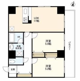 グランドゥール広尾 5階 間取り図