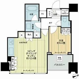 シティタワー麻布十番 24階 間取り図