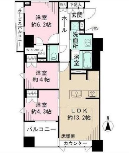 レフィール半蔵門 10階 間取り図